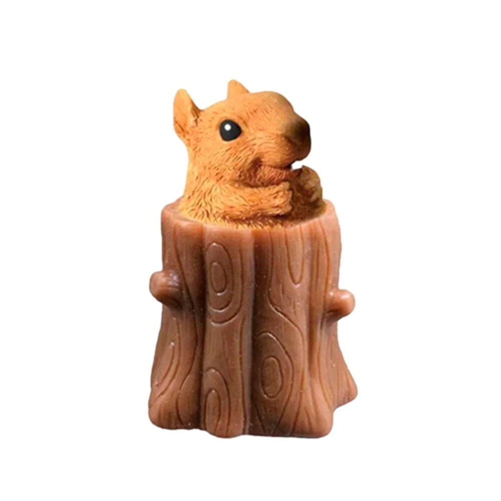 Squirrel Cup Squeeze Toy Net Celebrity Vibrato With The Same Decompression Tree Pen Holder Squirrel Image 3
