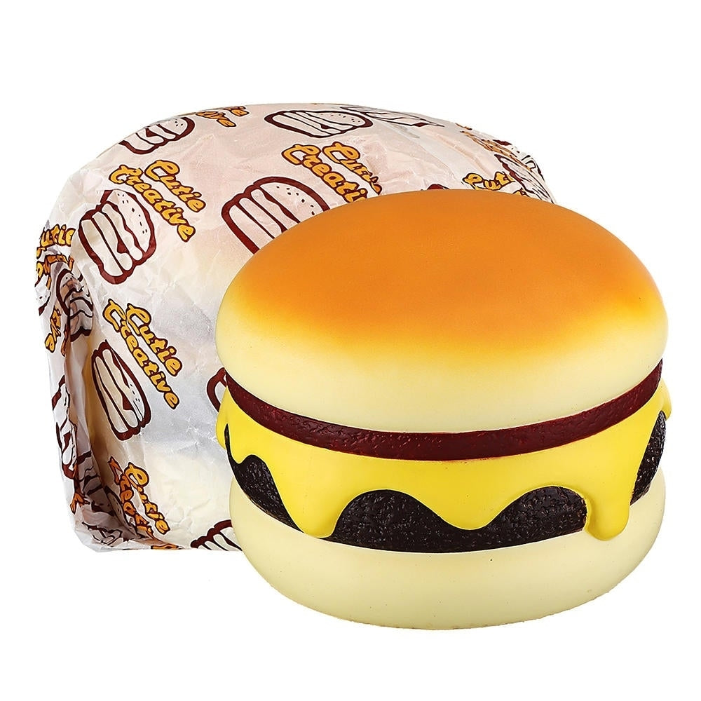 Squishy Cheese Beef Burger Humongous Giant Hamburger 22CM Bread Jumbo Gift Soft Toys Image 2