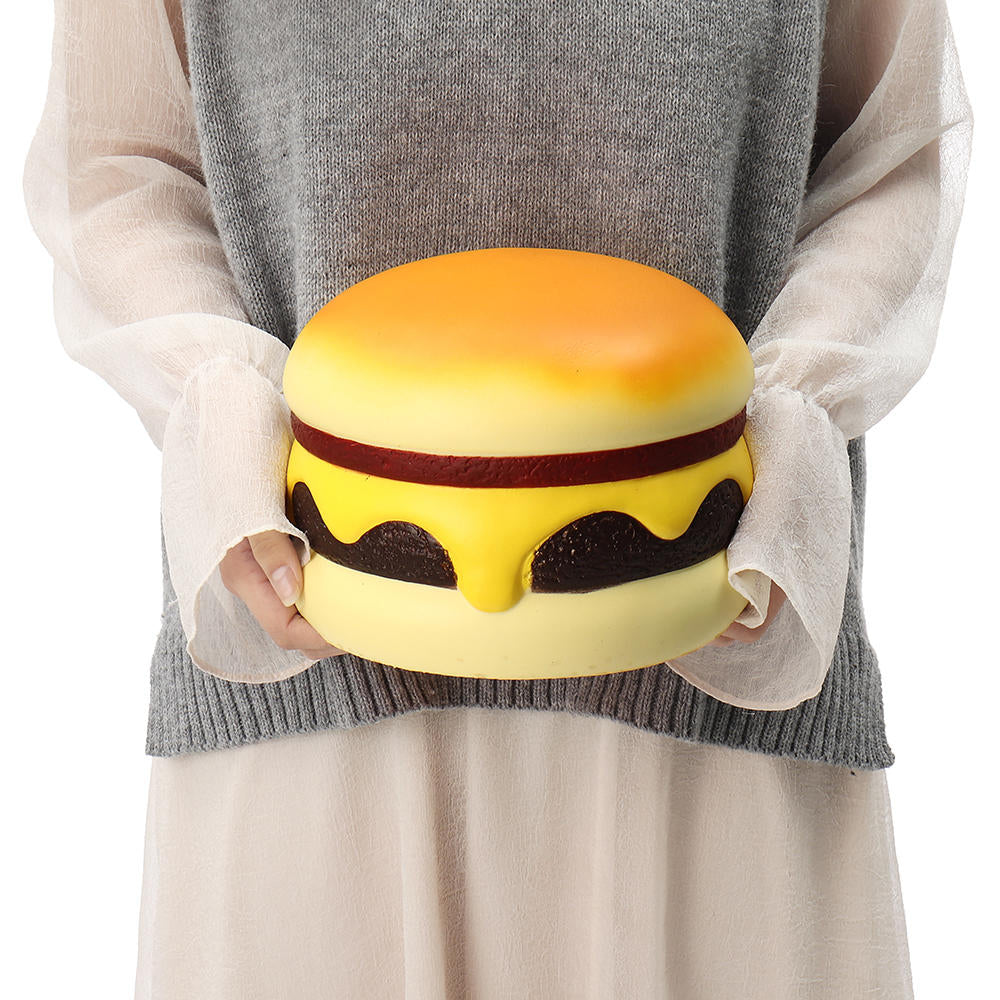 Squishy Cheese Beef Burger Humongous Giant Hamburger 22CM Bread Jumbo Gift Soft Toys Image 9