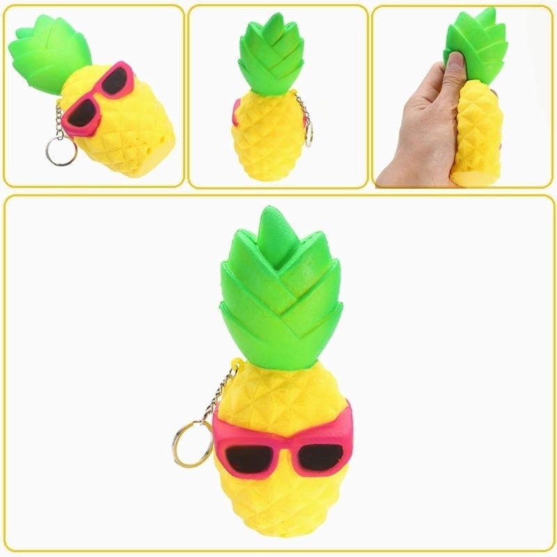 Squishy Cool Pineapple 16cm Slow Rising Soft Squeeze Collection Gift Decor Toy Image 4