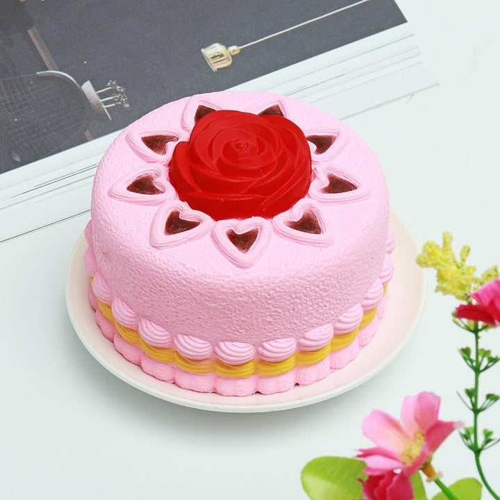 Squishy Rose Cake 12cm Novelty Stress Squeeze Slow Rising Squeeze Collection Cure Toy Gift Image 8