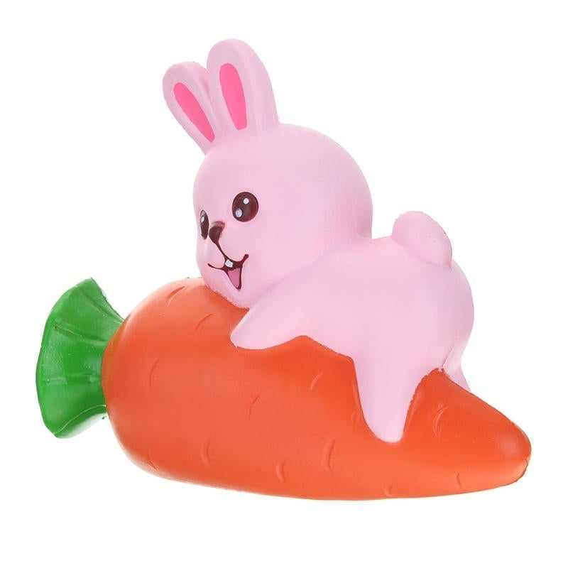 Squishy Rabbit Bunny Holding Carrot 13cm Slow Rising With Packaging Collection Gift Decor Toy Image 7