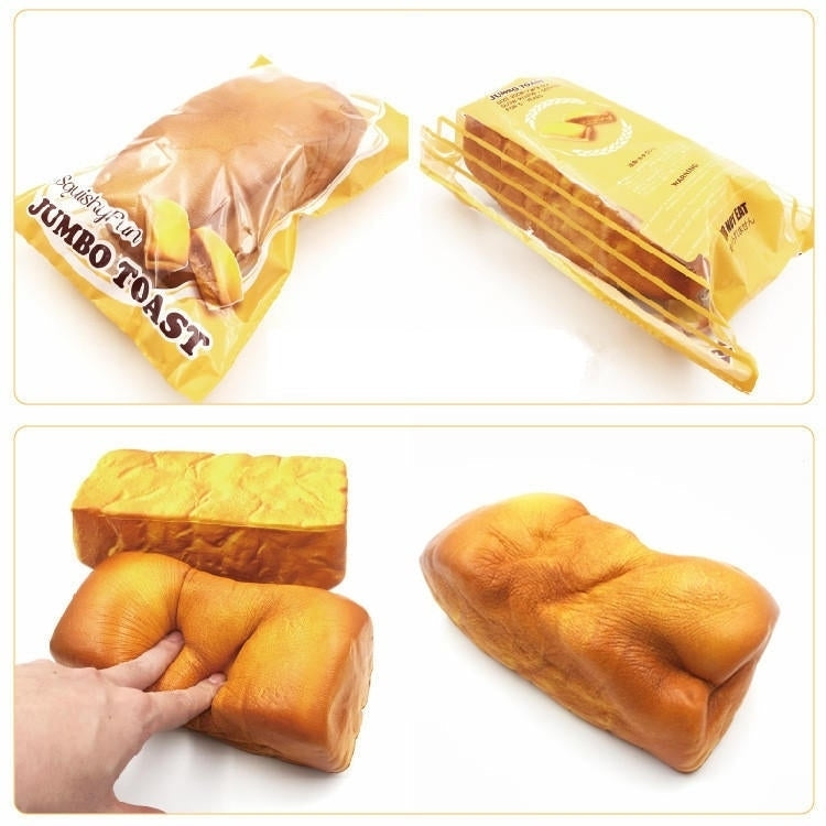 SquishyFun Squishy Jumbo Toast Bread 20cm Slow Rising Original Packaging Collection Gift Decor Toy Image 2