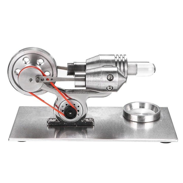 Stainless Mini Hot Air Stirling Engine Motor Model Educational Toy Kit Image 3