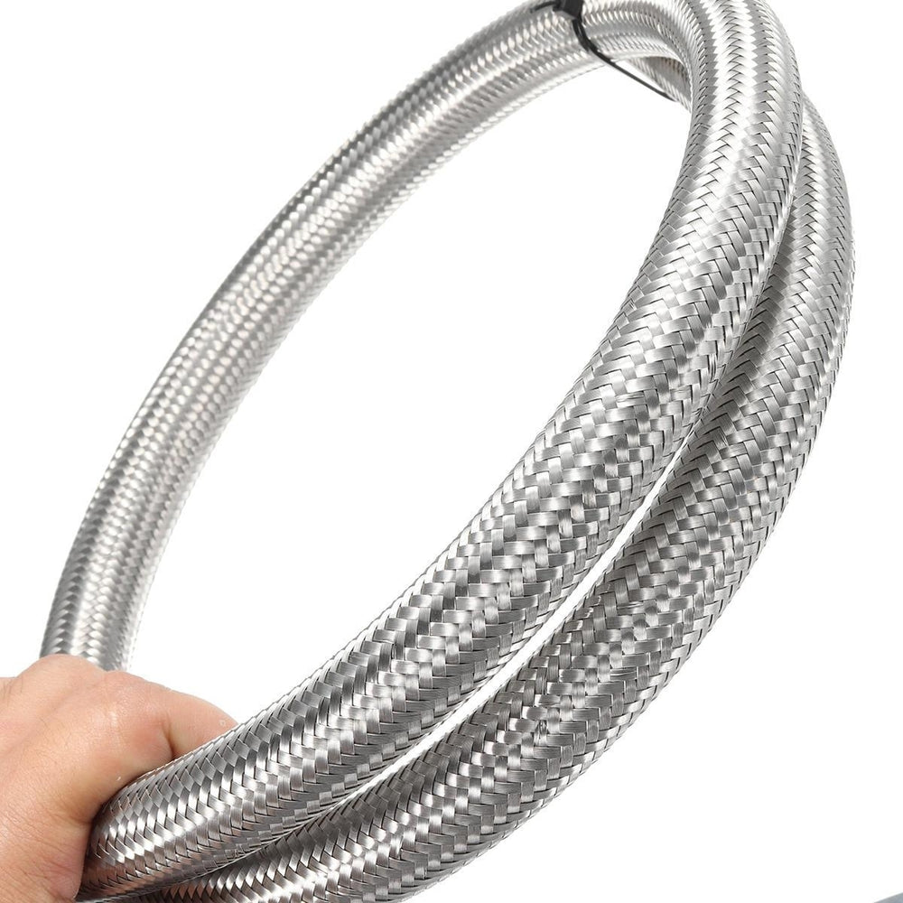 Stainless Steel Braided Pipe Oil/Fuel Coolant Hose Fuel Hose 10AN 1M Image 2