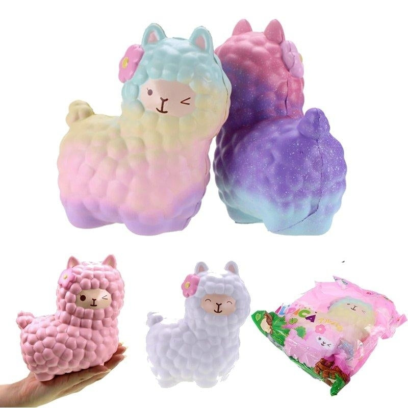 Squishy Alpaca 17x13x8cm Licensed Slow Rising Original Packaging Collection Gift Decor Toy Image 2