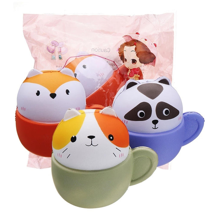 Squishy Cup Cat Kitten Pet Animal 10.59.68CM Soft Slow Rising With Packaging Collection Gift Toy Image 1
