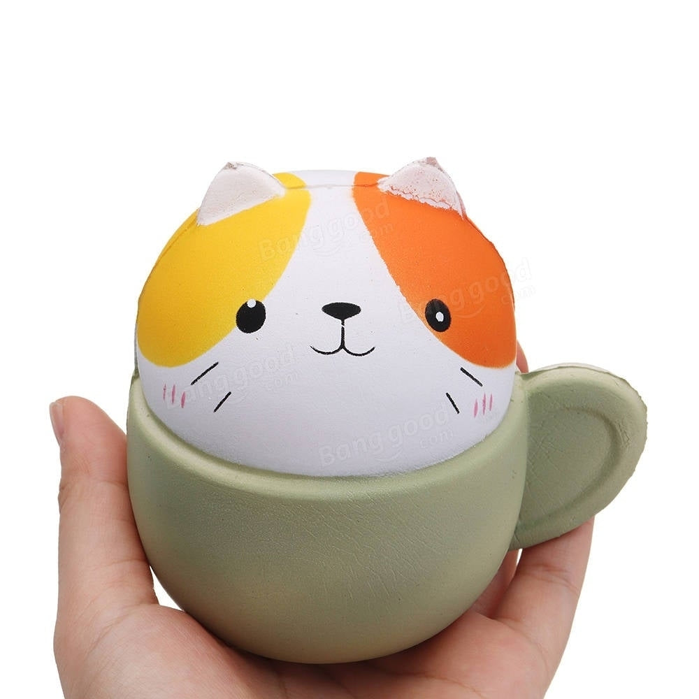 Squishy Cup Cat Kitten Pet Animal 10.59.68CM Soft Slow Rising With Packaging Collection Gift Toy Image 6