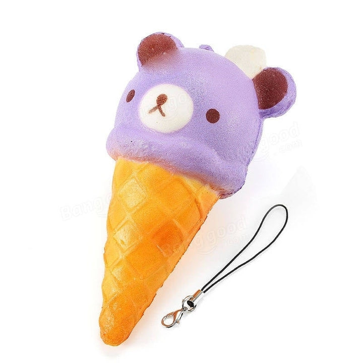 Squishy Ice Cream Bear Soft Slow Rising Collection Gift Decor Squish Squeeze Toy Image 3