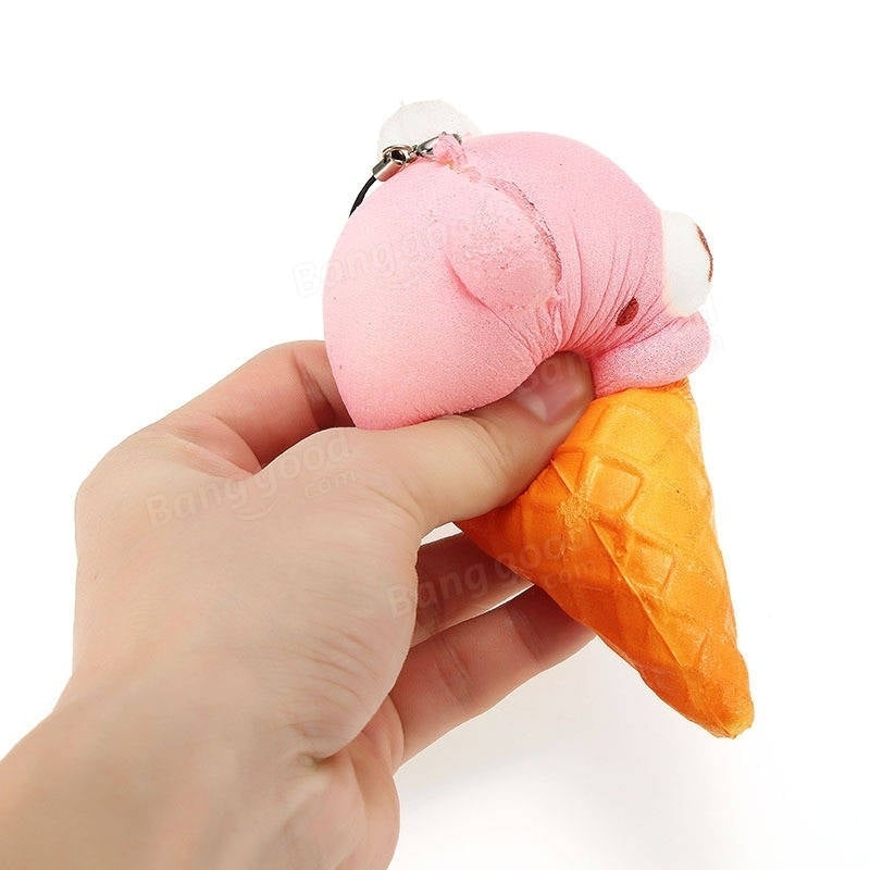 Squishy Ice Cream Bear Soft Slow Rising Collection Gift Decor Squish Squeeze Toy Image 9