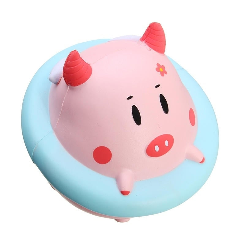 Squishy Jumbo Piggy 16cm Pig Wearing Lift Buoy Slow Rising Cute Collection Gift Decor Toy Image 2