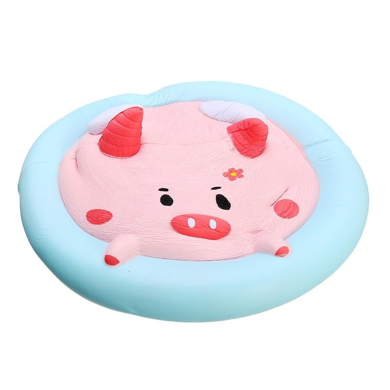 Squishy Jumbo Piggy 16cm Pig Wearing Lift Buoy Slow Rising Cute Collection Gift Decor Toy Image 4