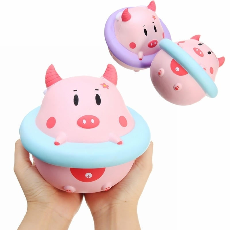 Squishy Jumbo Piggy 16cm Pig Wearing Lift Buoy Slow Rising Cute Collection Gift Decor Toy Image 7