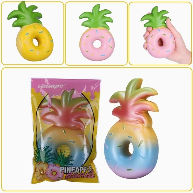 Squishy Jumbo Pineapple Donut Licensed Slow Rising Original Packaging Fruit Collection Gift Decor Toy Image 2