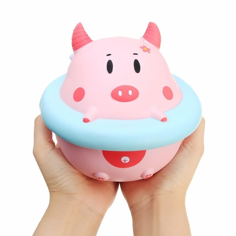 Squishy Jumbo Piggy 16cm Pig Wearing Lift Buoy Slow Rising Cute Collection Gift Decor Toy Image 8