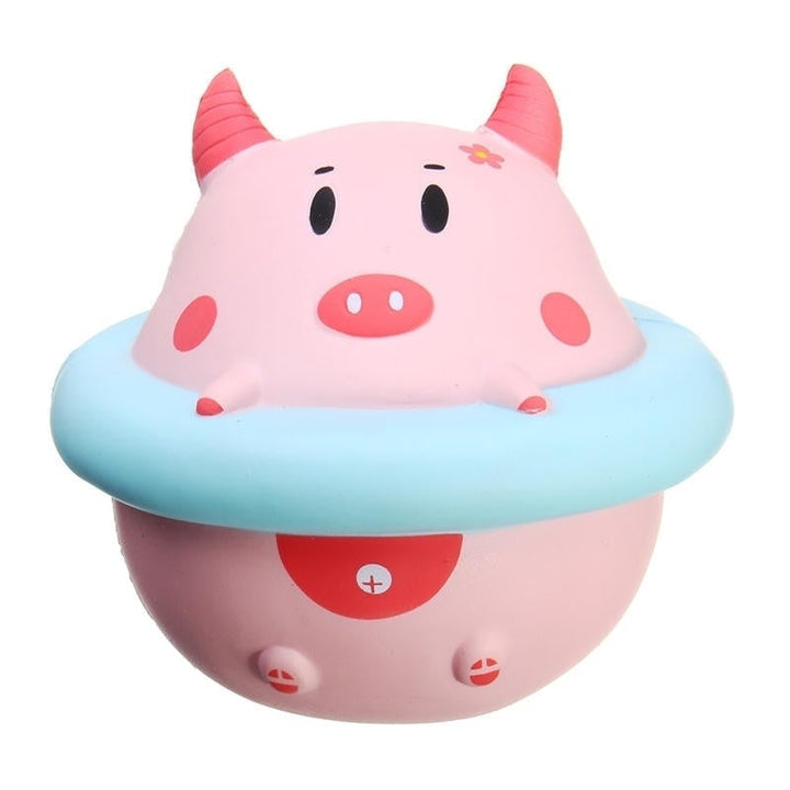 Squishy Jumbo Piggy 16cm Pig Wearing Lift Buoy Slow Rising Cute Collection Gift Decor Toy Image 1