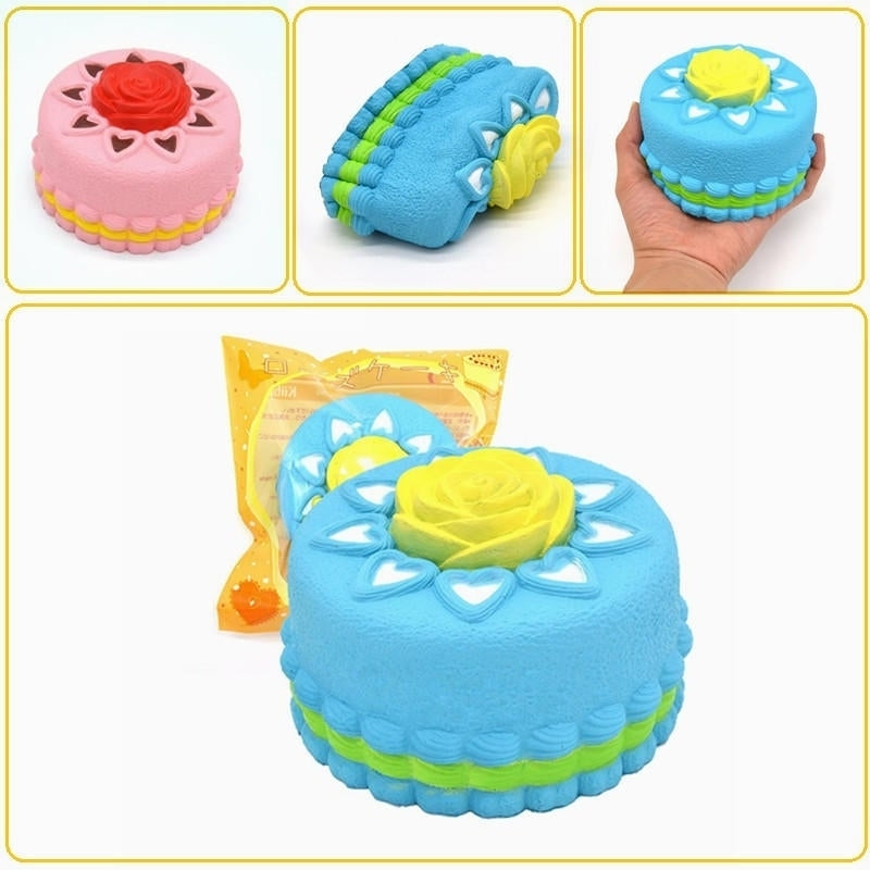 Squishy Jumbo Rose Cake Licensed Slow Rising Original Packaging Collection Gift Decor Toy Image 6