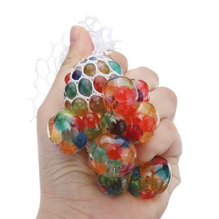 Squishy MultiColor Mesh Stress Relief Toy Ball Squeeze Stressball Party Bag Image 6