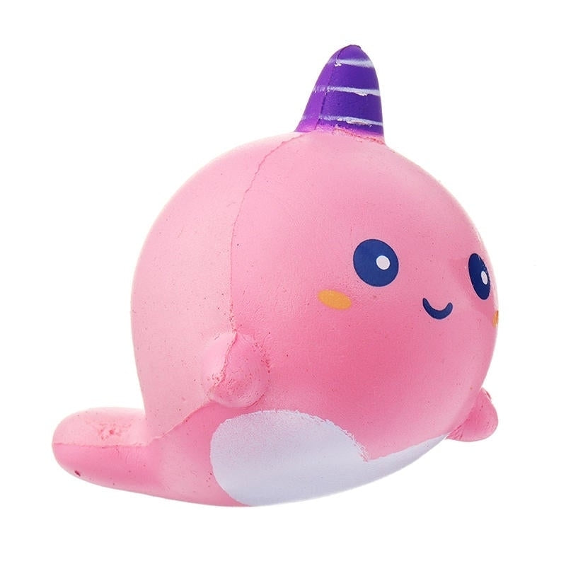 Squishy Narwhal Uni Whale Jumbo 11CM Slow Rising With Packaging Collection Gift Soft Toy Image 1