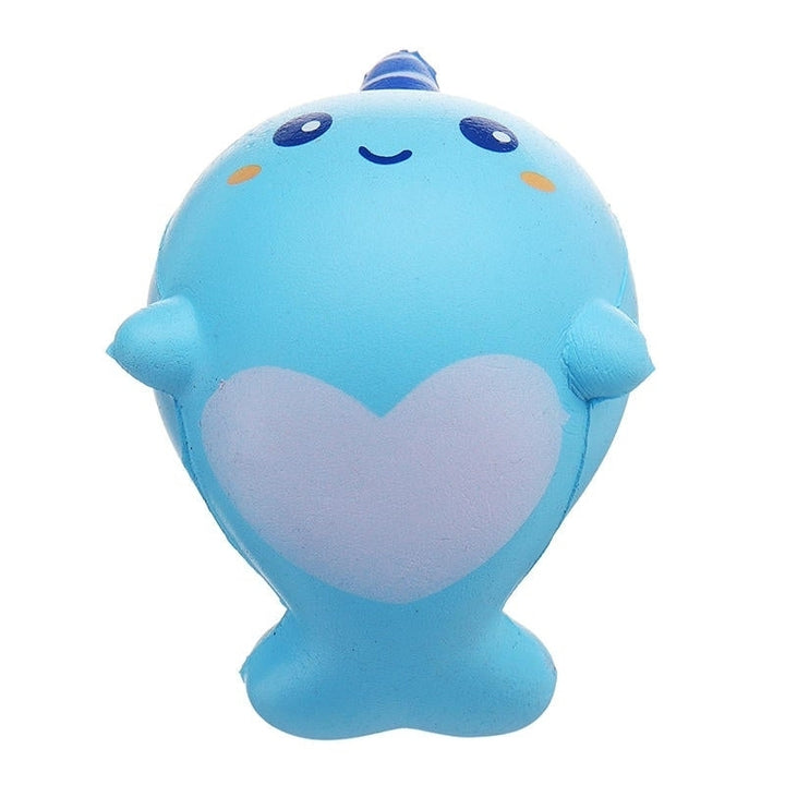 Squishy Narwhal Uni Whale Jumbo 11CM Slow Rising With Packaging Collection Gift Soft Toy Image 3