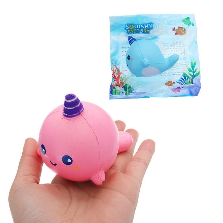 Squishy Narwhal Uni Whale Jumbo 11CM Slow Rising With Packaging Collection Gift Soft Toy Image 4