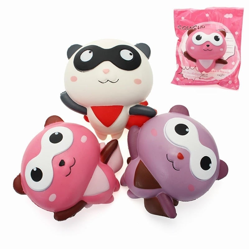 Squishy Panda Man Robin Team 12cm Slow Rising With Packaging Collection Gift Decor Toy Image 2