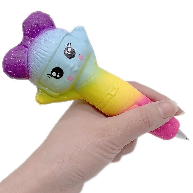 Squishy Pen Case Cap Doll Slow Rising Squeeze Student Stationery Ornament Cute Toy Gift Image 1