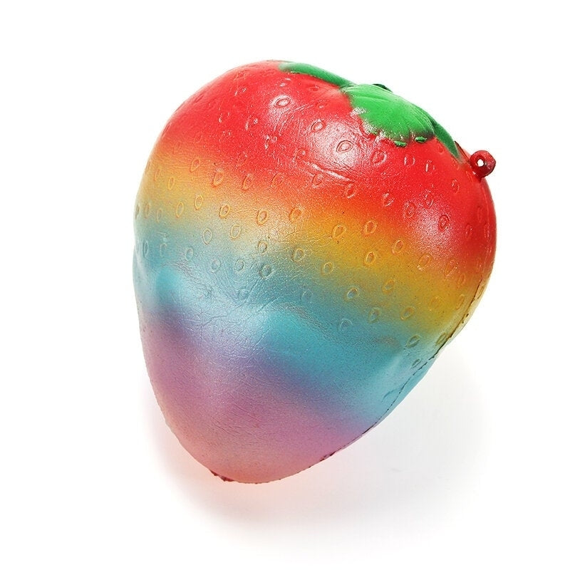 Squishy Rainbow Jam Chocolate Strawberry Jumbo 10cm Soft Slow Rising Fruit Collection Gift Decor Toy Image 1