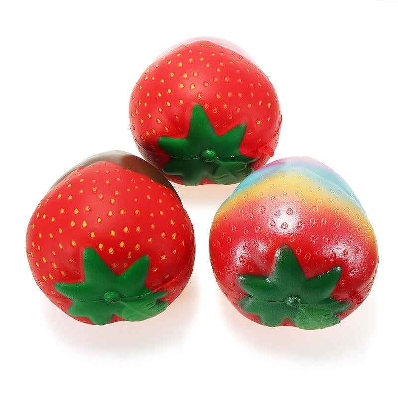Squishy Rainbow Jam Chocolate Strawberry Jumbo 10cm Soft Slow Rising Fruit Collection Gift Decor Toy Image 2