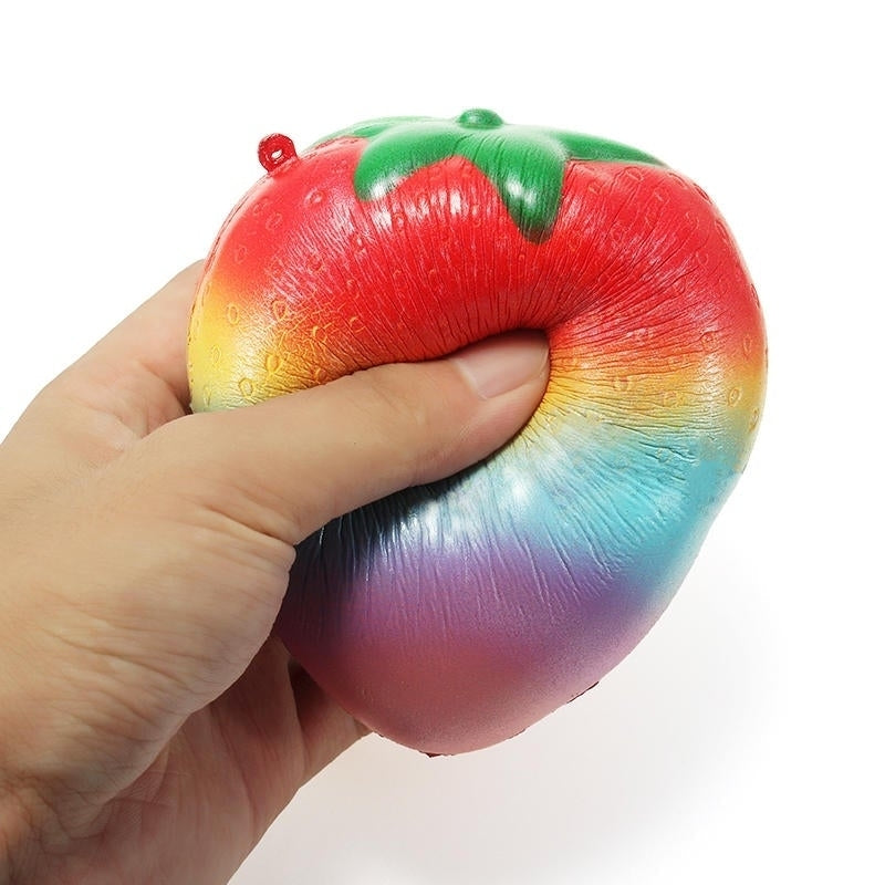 Squishy Rainbow Jam Chocolate Strawberry Jumbo 10cm Soft Slow Rising Fruit Collection Gift Decor Toy Image 6