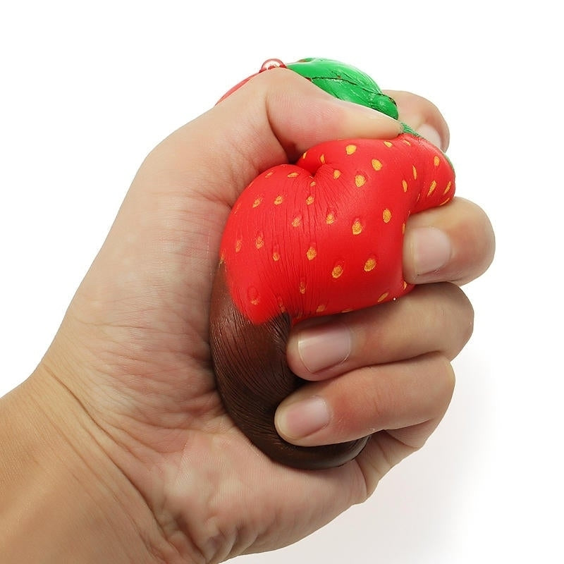 Squishy Rainbow Jam Chocolate Strawberry Jumbo 10cm Soft Slow Rising Fruit Collection Gift Decor Toy Image 8