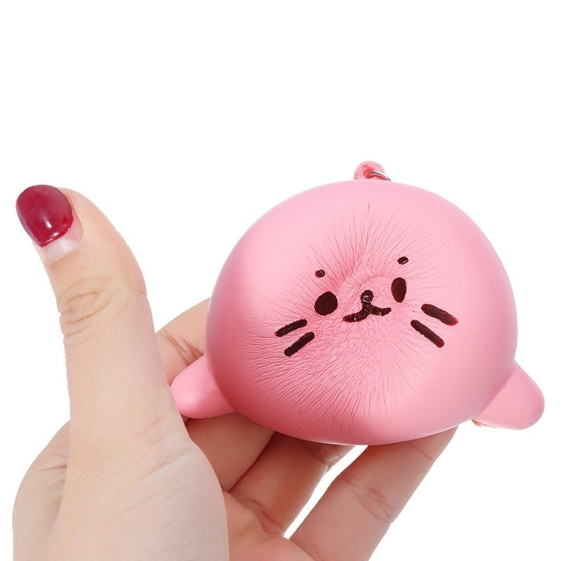 Squishy Seals Slow Rising 7cm Cute Soft Squishy With Chain Kid Toy Image 4