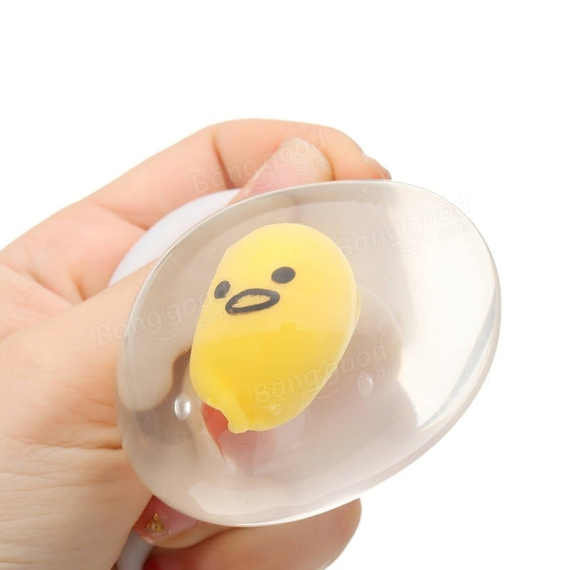 Squishy Yolk Grinding Transparent Egg Stress Reliever Squeeze Party Fun Gift Image 4