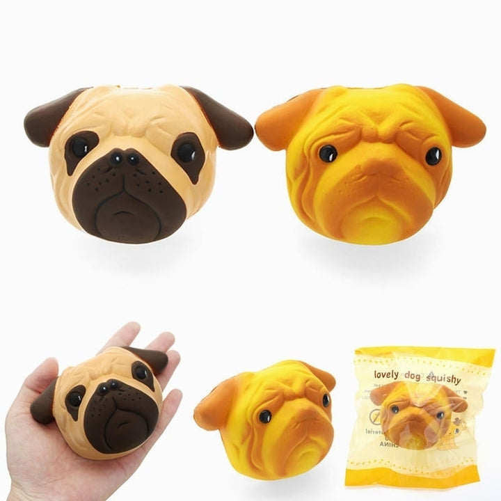 SquishyShop Dog Puppy Face Bread Squishy 11cm Slow Rising With Packaging Collection Gift Decor Toy Image 4