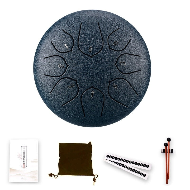 Steel Tongue Drum 6 Inch 5 Tune 8 Notes Handheld Tank Ethereal Hand Pan Musical Percussion Instruments Image 1