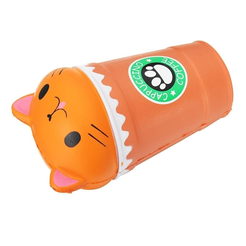 Sunny Squishy Cat Coffee Cup 13.58.5CM Slow Rising Soft Animal Toy Gift With Packing Image 3