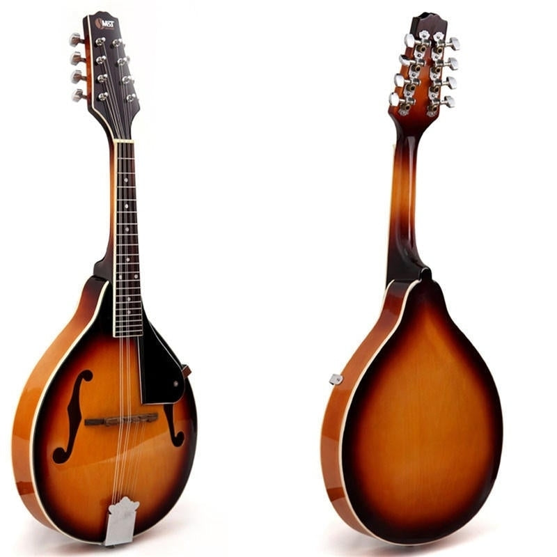 Sunset Color Rose Wood 8 Strings F Hole Mandolin for Music Player Gift Image 1