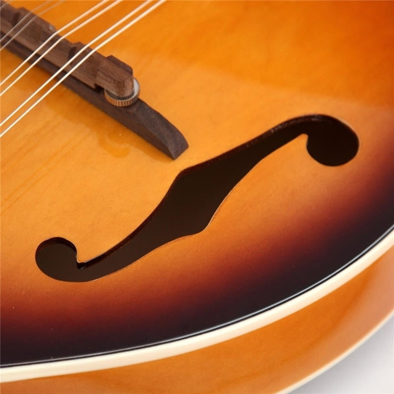 Sunset Color Rose Wood 8 Strings F Hole Mandolin for Music Player Gift Image 4