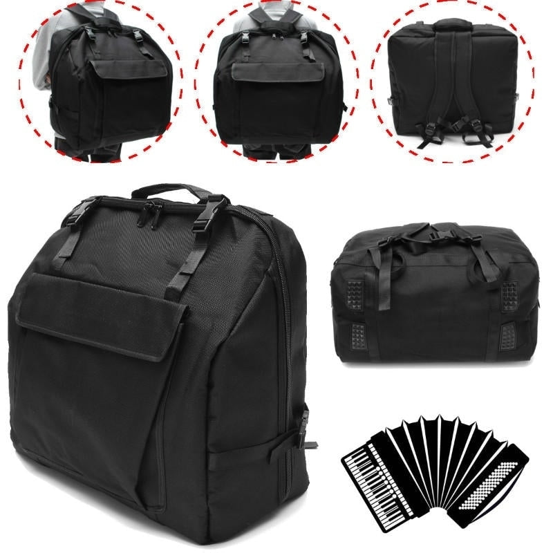 Thick Padded 120 BASS Piano Accordion Gig Bag Cases Backpack Image 1