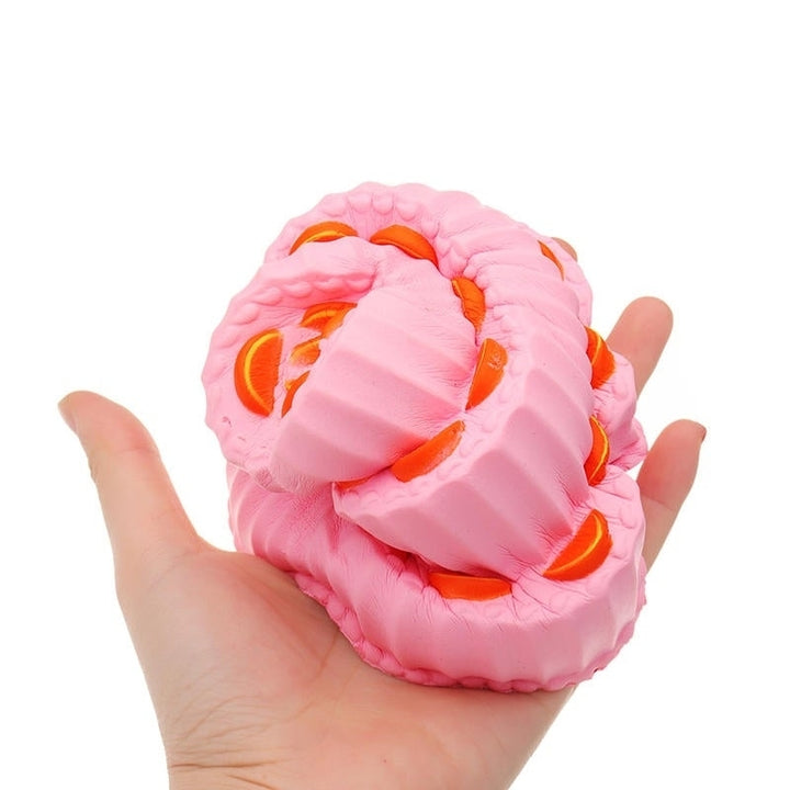 Three Layer Orange Cake Squishy 11cm Slow Rising Anti Stress Collection Gift Soft Toy Image 7