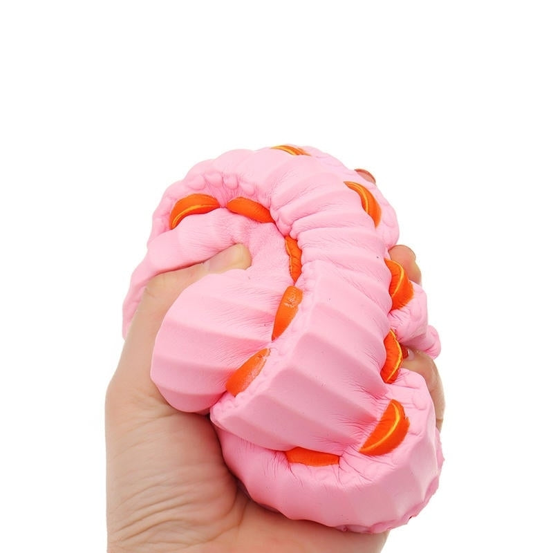 Three Layer Orange Cake Squishy 11cm Slow Rising Anti Stress Collection Gift Soft Toy Image 8