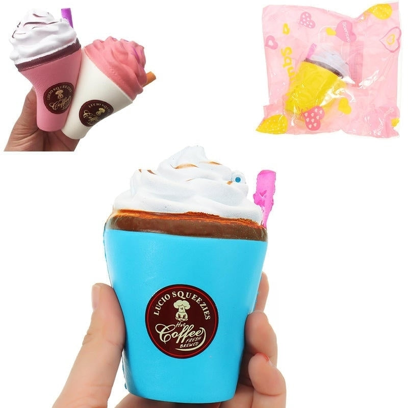 Suction Cup Coffee Squishy 810cm Slow Rising Soft Collection Gift Decor Toy With Packaging Image 4