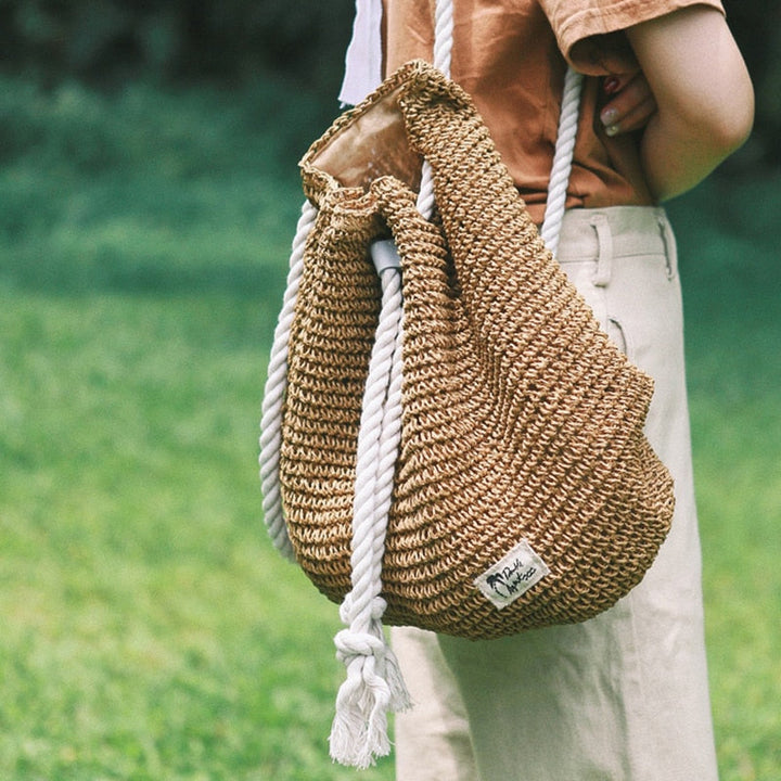 Summer Straw Bag Women Backpack Fashion Rucksack Weaved For Girls Mochila Travel Beach Bags Shoulder Image 4