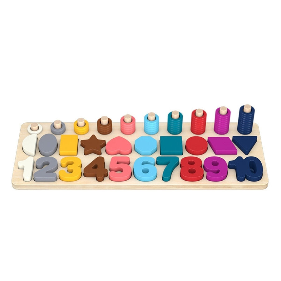 Toy Board,Math Toy Board,Wooden Toys Rings Montessori Math Toys Counting Board Preschool Learning Gift Image 1