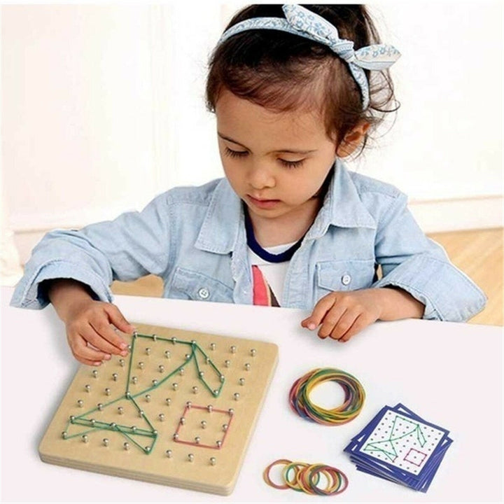 Traditional Teaching Geometry Puzzle Pattern Educational School Home Game Toy for Kids Gift Image 7