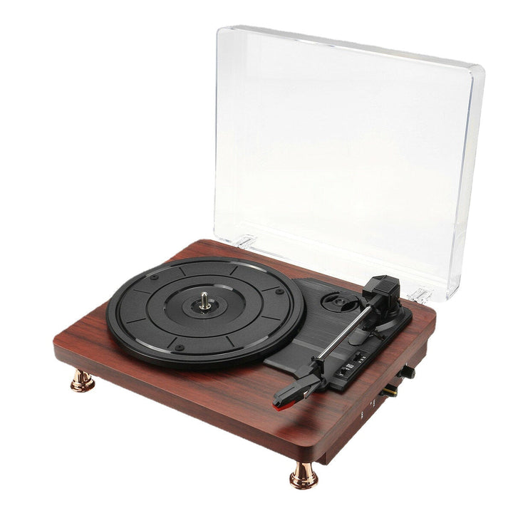 Turntable Record Player Audio bluetooth Speaker 3 Speeds Play 33,45,78RPM Image 1