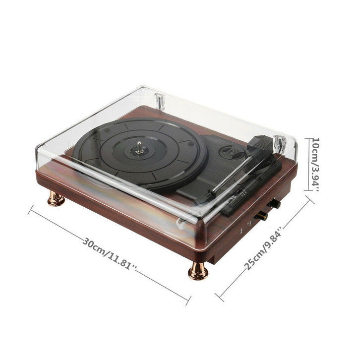Turntable Record Player Audio bluetooth Speaker 3 Speeds Play 33,45,78RPM Image 4
