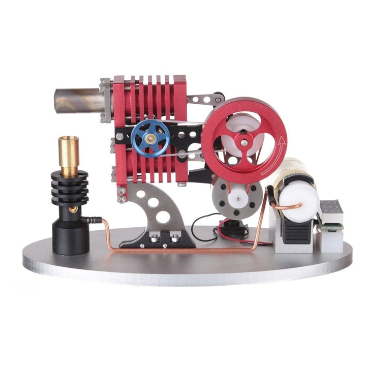Type Double Cylinder Butane Stirling Engine LED Generator Model with Double Piston Rocker Arm Linkage Image 1