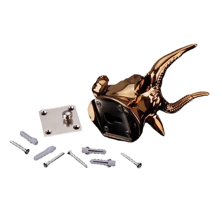 Universal 1 Set Gold Bull Metal Guitar Hanger Hook Holder Wall Mount Stand Bracket for Bass Image 3