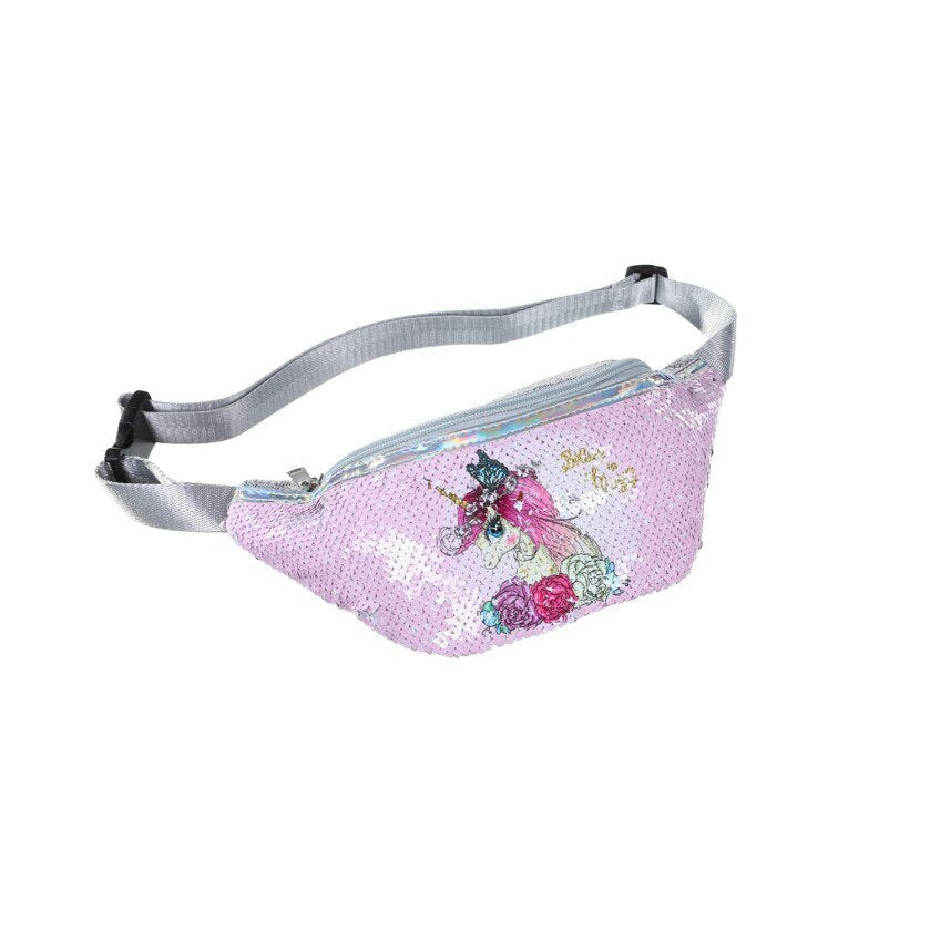 Unicorn Sequins Girls Belt Waist Pack Fanny Girls Belt Mermaid Sport Bag Cartoon For Girl Image 6